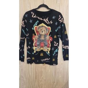 Hustle Bailey‎ Apparel Bear T shirt Multicolor Teen Boys Long Sleeve Size XLarge